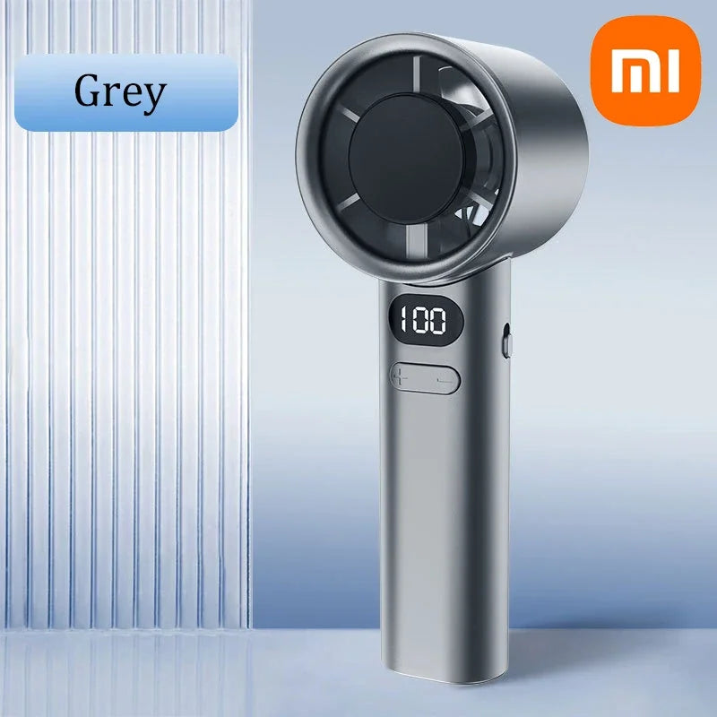 Xiaomi 3000Mah Handheld Mini Fan Electric Hand Fans Ice Compress High-Speed Cooling Usbrechargeable Portable LED Digital Display