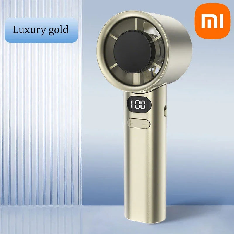 Xiaomi 3000Mah Handheld Mini Fan Electric Hand Fans Ice Compress High-Speed Cooling Usbrechargeable Portable LED Digital Display