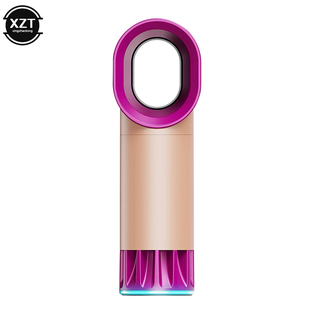 Portable Bladeless Fan Mini Handheld Fan USB Rechargeable Ultra Quiet Fans Air Cooler Fans for Desktop Outdoor Office Air Cooler