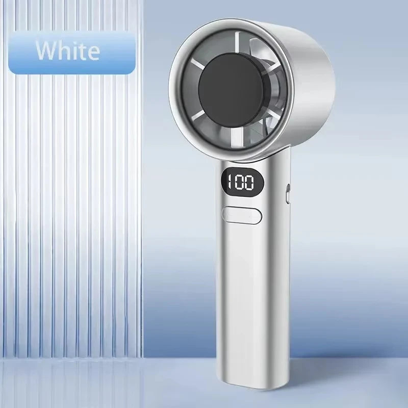 New Mini Handheld Fan 120 Speed Portable Desktop Fans Instant Cooling with Ice Mode Rechargeable Stylish Personal Fan for Women