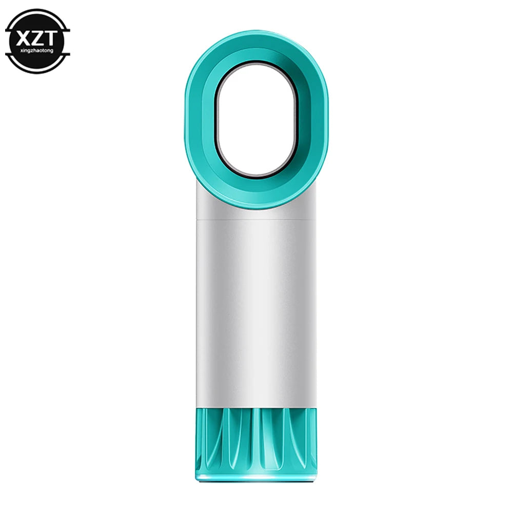 Portable Bladeless Fan Mini Handheld Fan USB Rechargeable Ultra Quiet Fans Air Cooler Fans for Desktop Outdoor Office Air Cooler